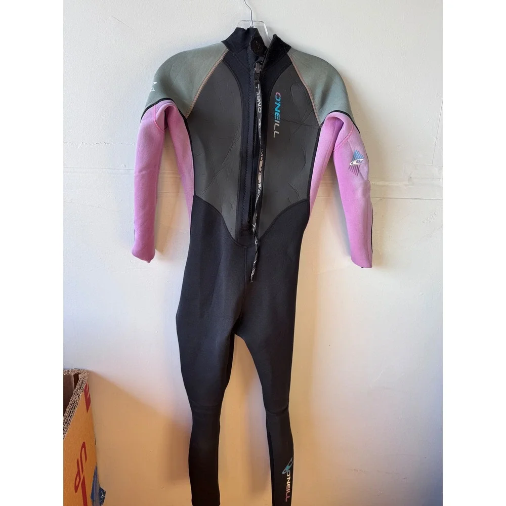 O'Neill Kids Full Wetsuit Black Purple Grey Neoprene Surf Swim Diving Suit